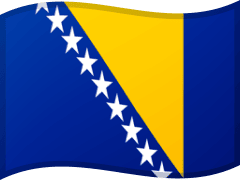 The flag of Bosnia and Herzegovina