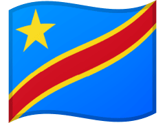 The flag of the Democratic Republic of the Congo