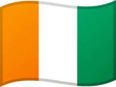 The flag of Ivory Coast