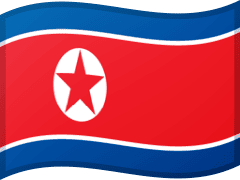 The flag of North Korea