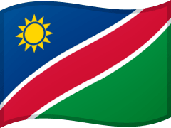 The flag of Namibia