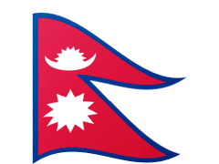 The flag of Nepal