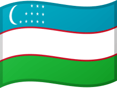 The flag of Uzbekistan