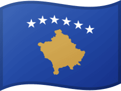 The flag of Kosovo