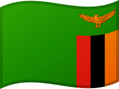 The flag of Zambia